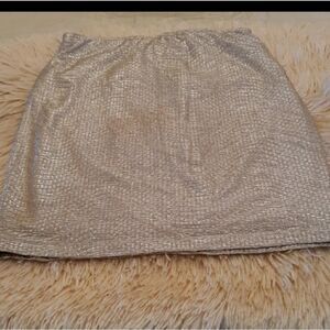 3/$20 or $14 Forever 21  Silvery & Gold Metallic girl skirt SizeS